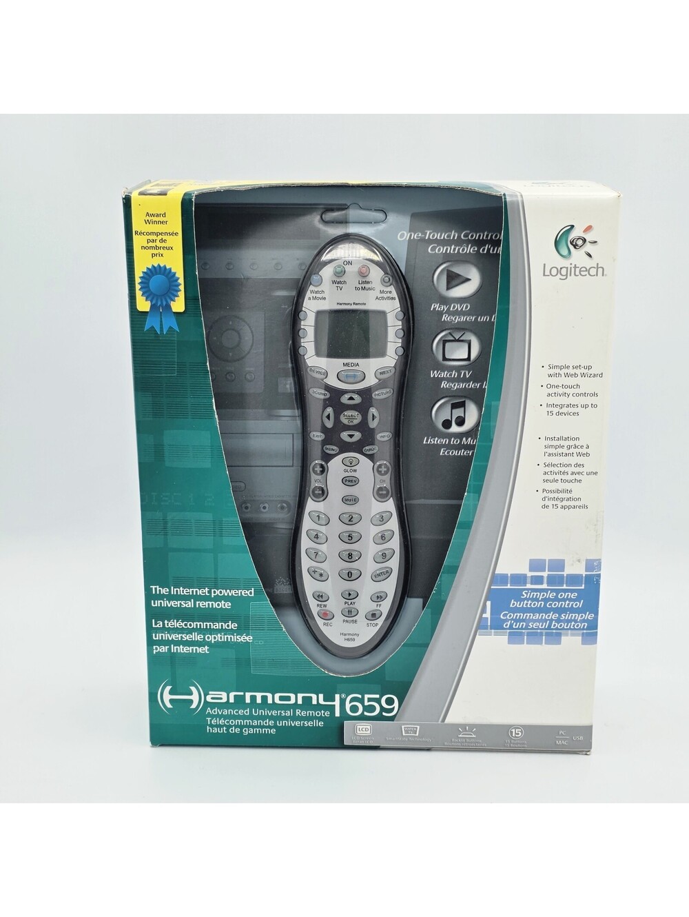 Brand New Logitech Harmony 659 Advanced Universal Remote Control Gray Sealed